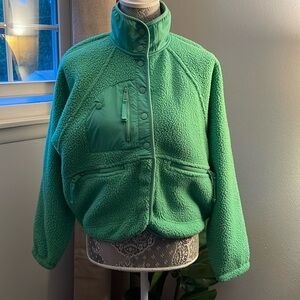 Free People Green Teddy Coat